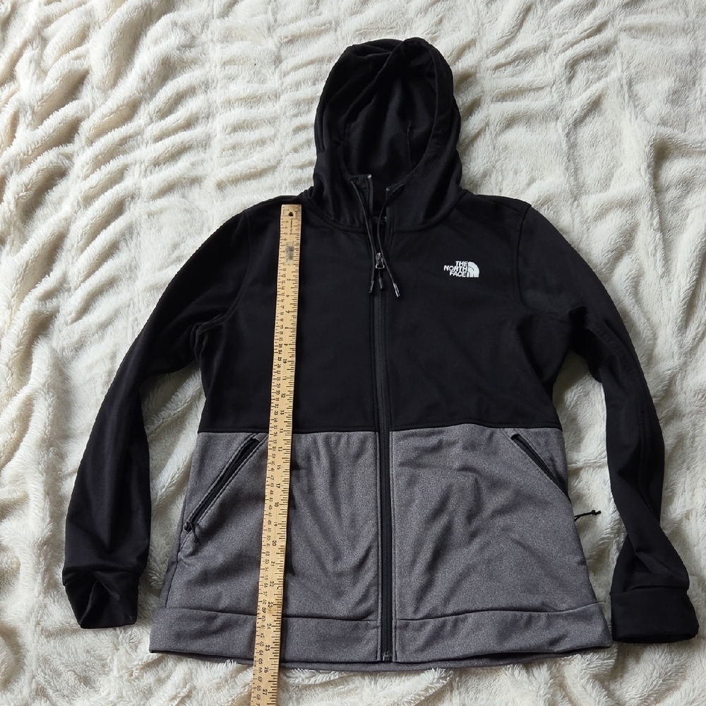The North Face Black and Gray Ski Jacket with Hood